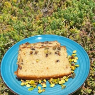 Organic Pistachio-Lemon pound cake